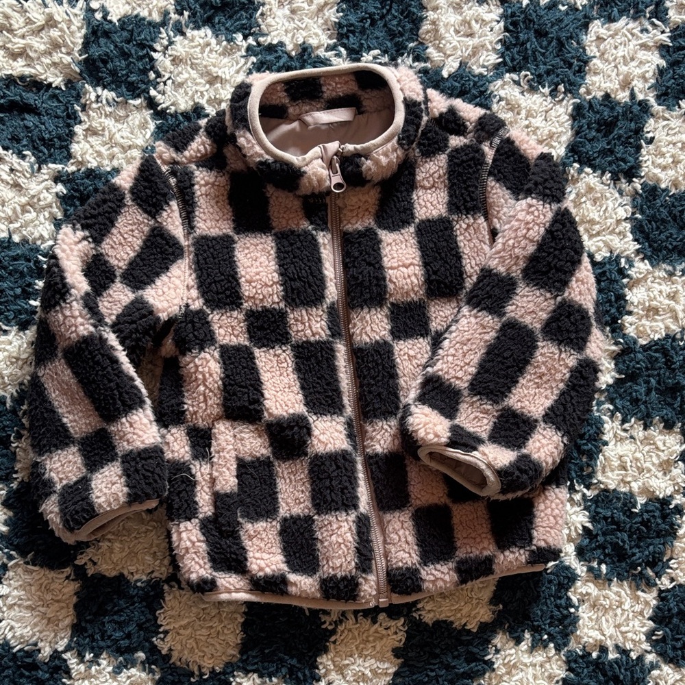 Cat & Jack Black and Pink Fleece Jacket